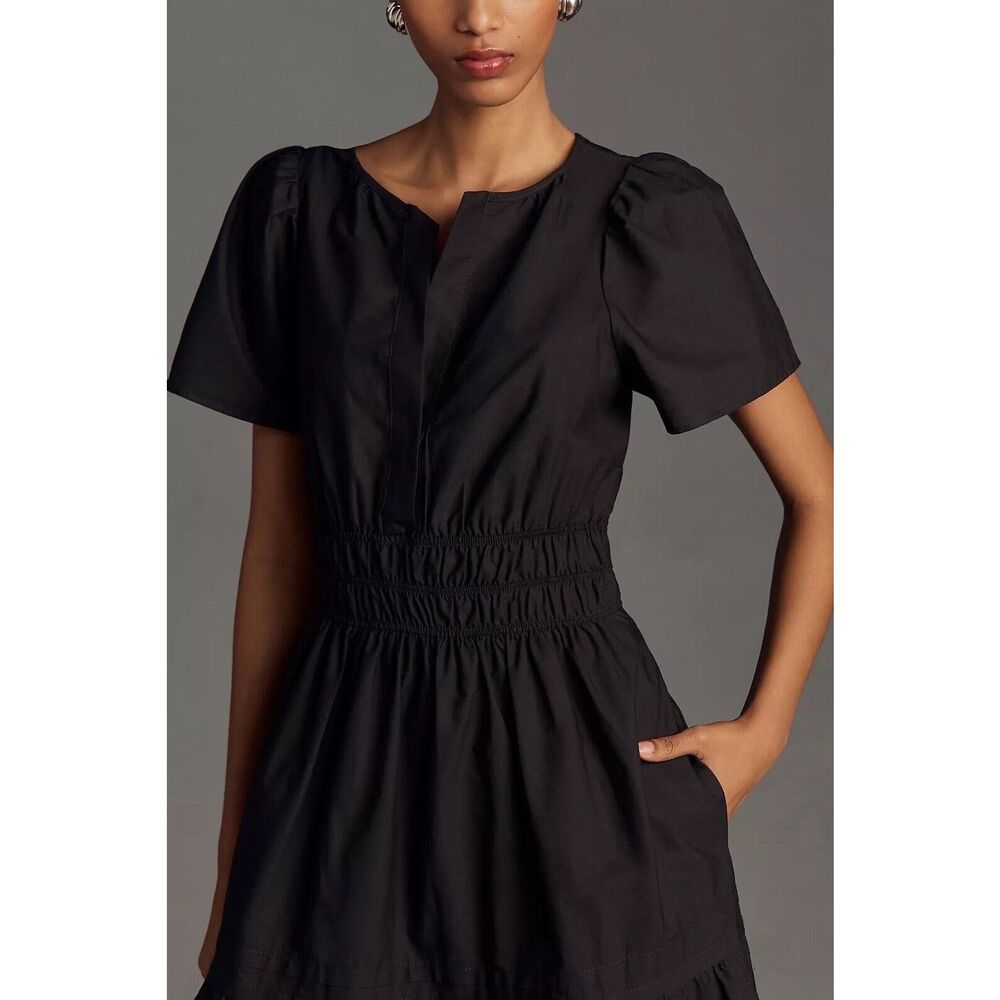 Anthropologie Black Tiered Maxi Dress - Picture 6 of 14